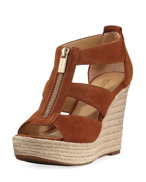 wedge sandal michael kors|michael kors suede wedges.